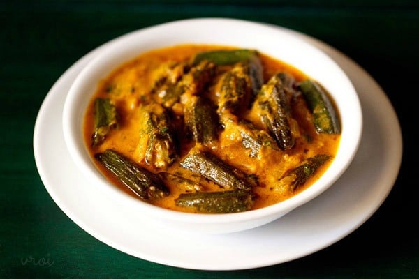 bhindi masala gravy recipe, bhindi masala recipe