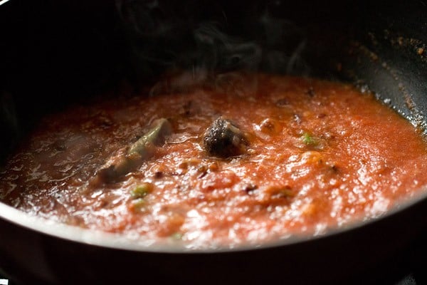 tomato puree mixed with the rest of the ingredients. 