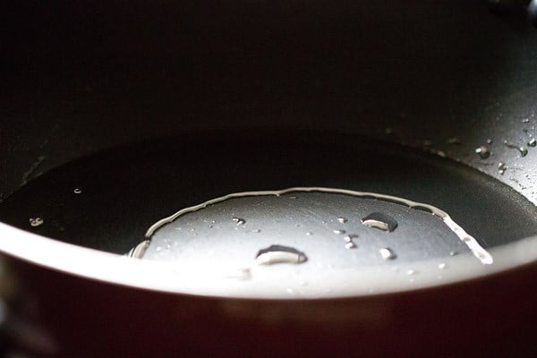 oil in a pan