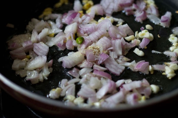 sauting onions for moong sprouts recipe