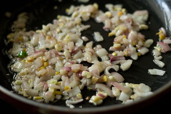 sauting onions for moong sprouts recipe