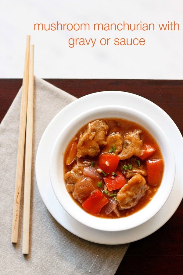 mushroom manchurian gravy recipe