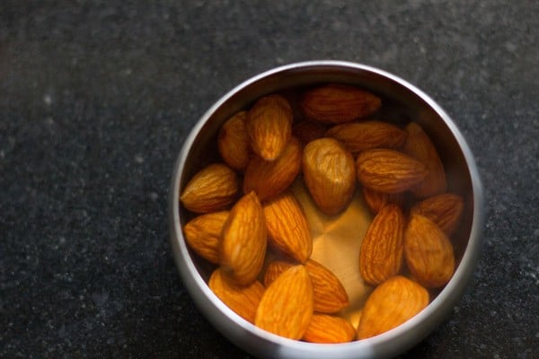 blanching almonds