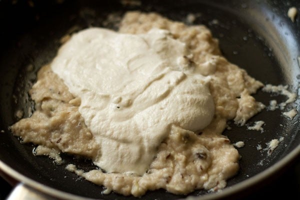 adding ground almond paste