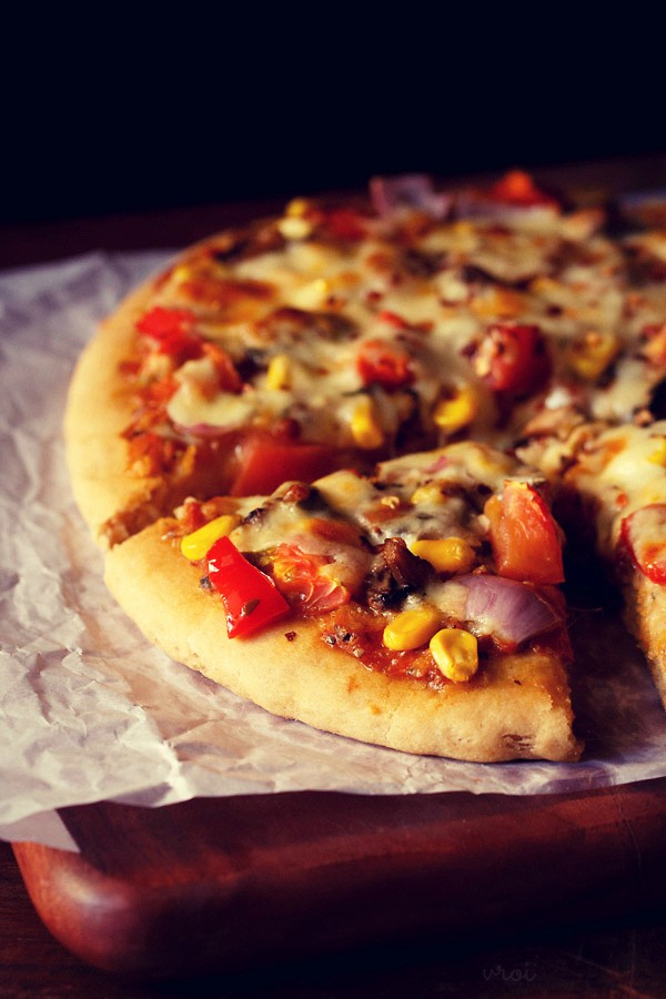 wheat pizza recipe, how to make whole wheat pizza wheat flour pizza