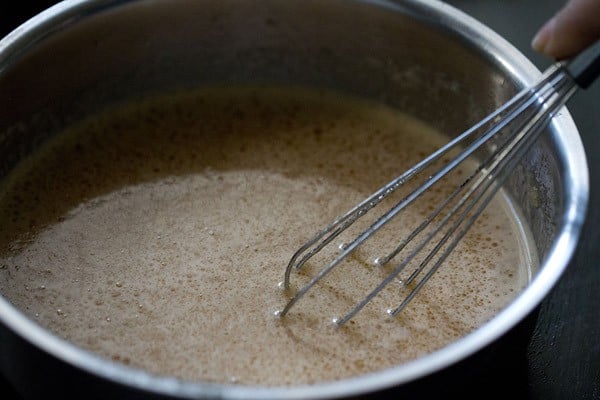 stir orange juice mixture for muffin recipe