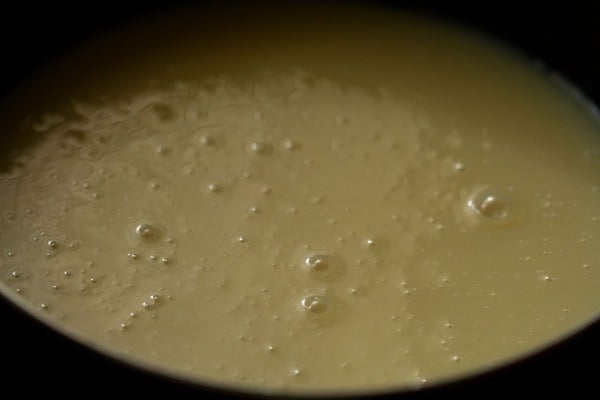 liquid mixture in pan