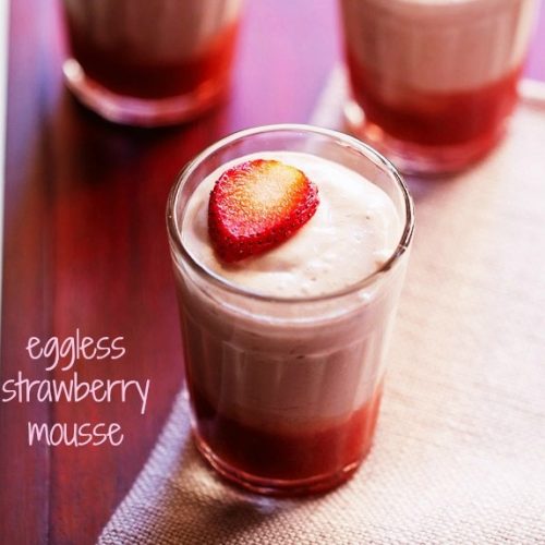 eggless strawberry mousse recipe