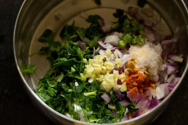 ingredients for batter in a bowl