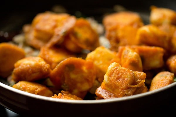 fried paneer cubes