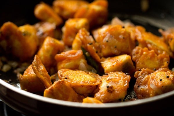 fried cheese cubes for paneer 65 recipe