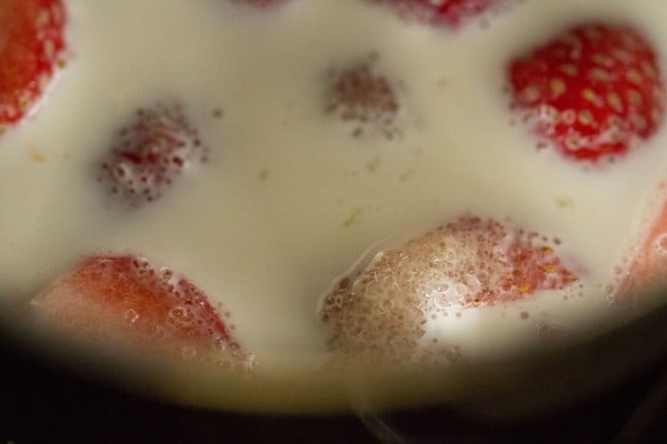 sucre pour la recette du milkshake aux fraises