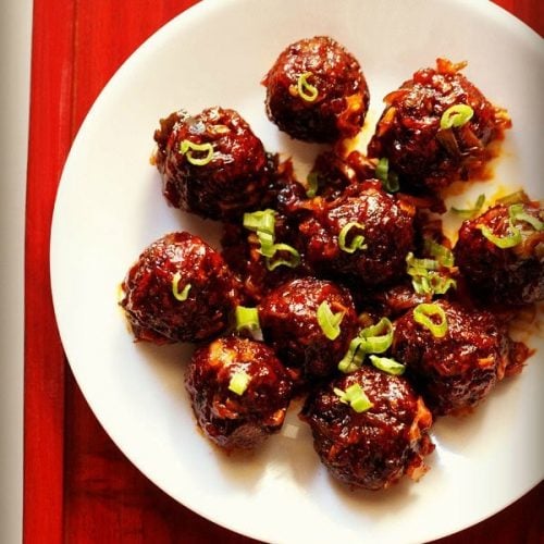 veg manchurian dry recipe