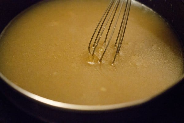 whisking the wet ingredients again.
