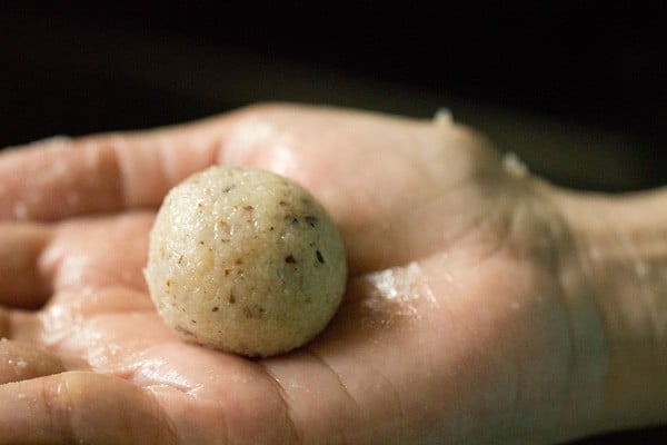 making coconut ladoo recipe