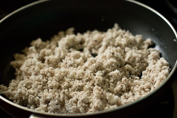 sautéing coconut