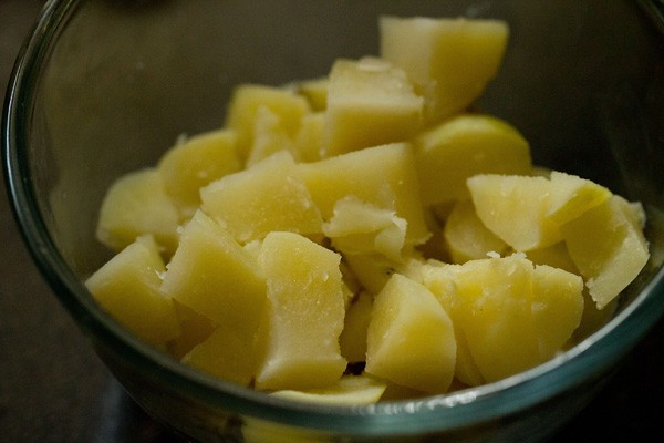 chopped aloo
