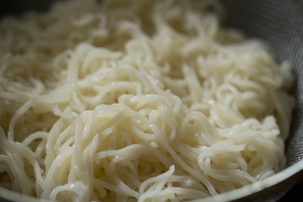 noodles mixed with oil