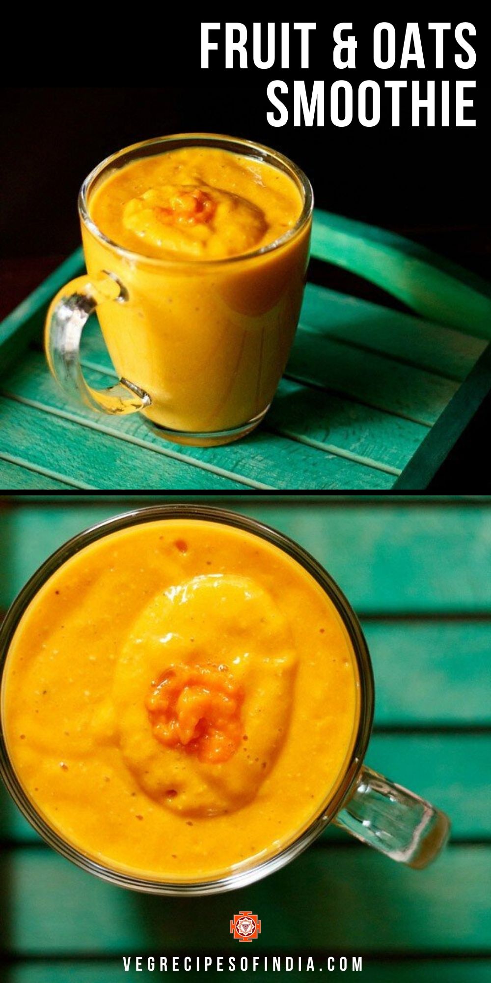 Oats Smoothie Oatmeal Smoothie » Dassana's Veg Recipes