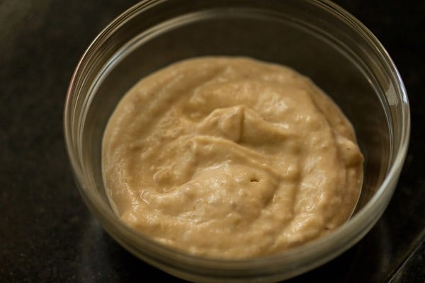 fried onion paste in a glass bowl