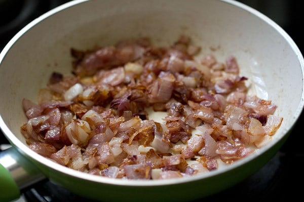 onions that have been caramelized in a pan