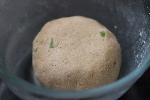 rajgira paratha dough kneaded