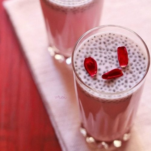 rose milk recipe, rose milk shake recipe