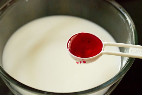 rose syrup in milk