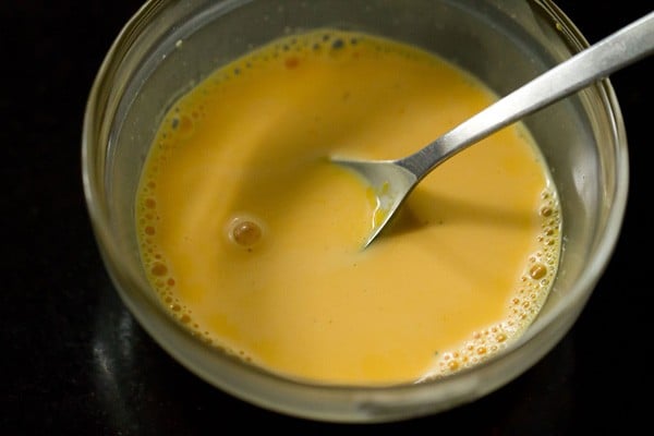 custard and milk mixture