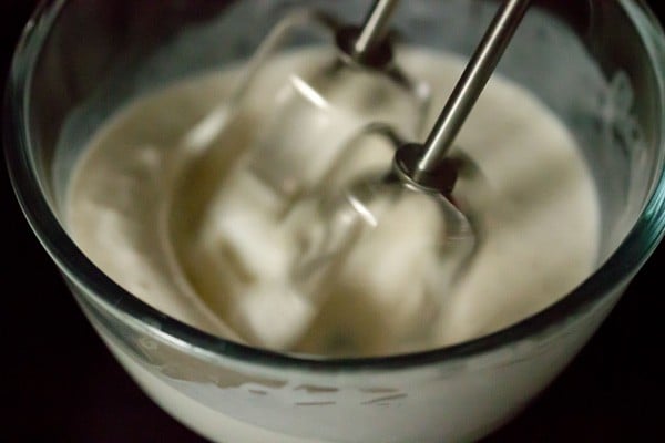 whipped cream with soft peaks