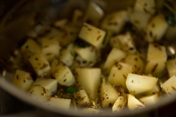 sauteing potatoes