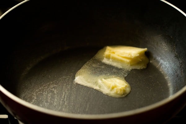 butter added to pan