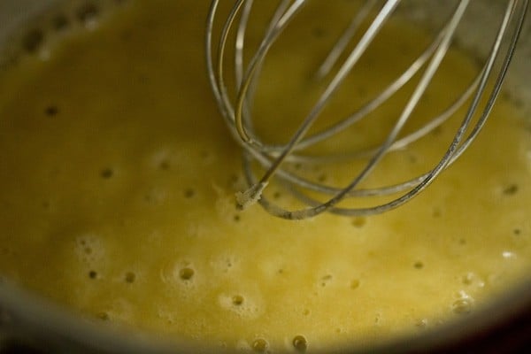 continue whisking while cooking the roux. 