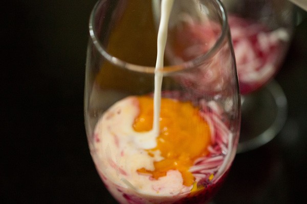 milk added in the serving glass. 