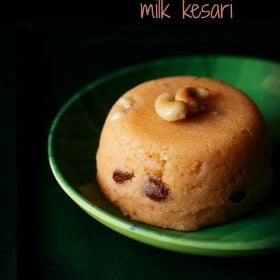 milk kesari recipe, milk kesari