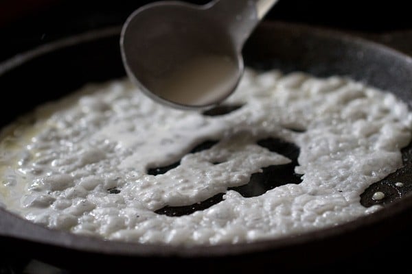 spreading batter for neer dosa recipe