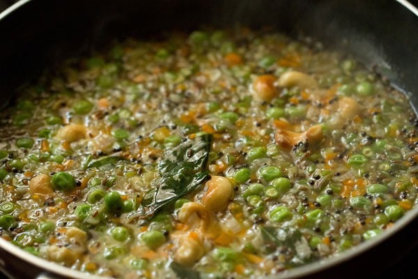 vegetable mixture simmering in saucepan