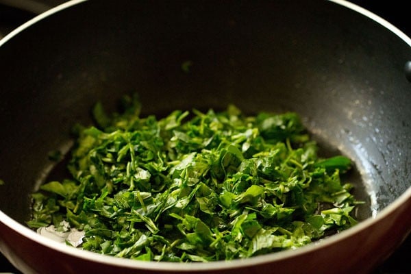 methi leaves added