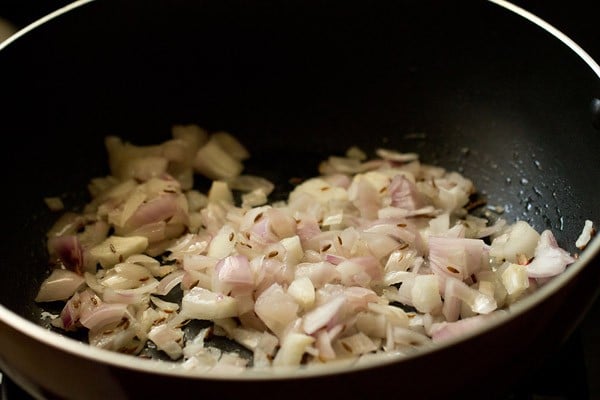 sauteing onions 