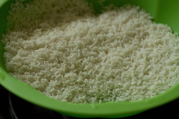 rice in a pan