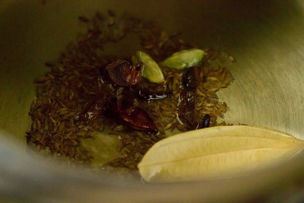 spices in a pressure cooker