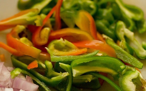 sliced capsicum 