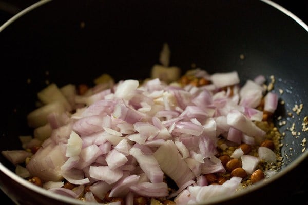 ginger, onions, peanuts, sesame seeds, coriander seeds and poppy seeds