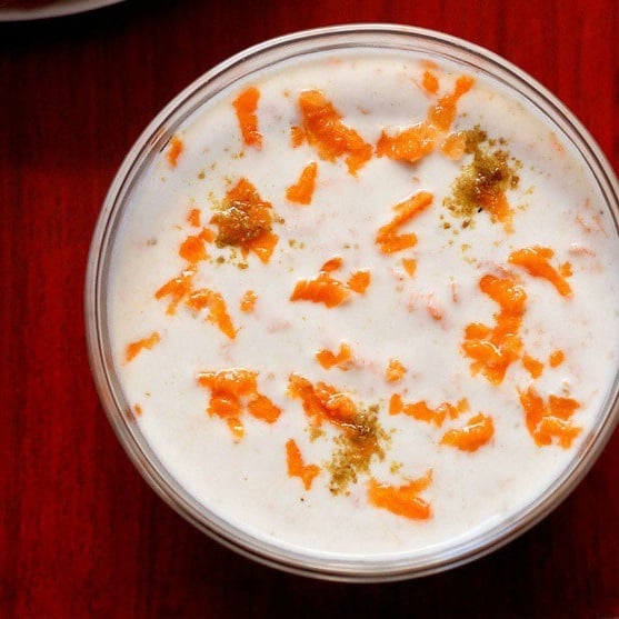 image of Carrot Raita recipe by Veg Recipes of India
