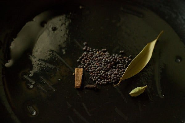 spices being fried