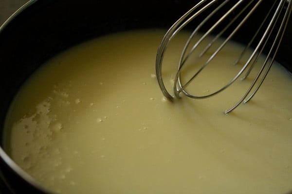 mezcla de leche condensada para masa de pastel de mango