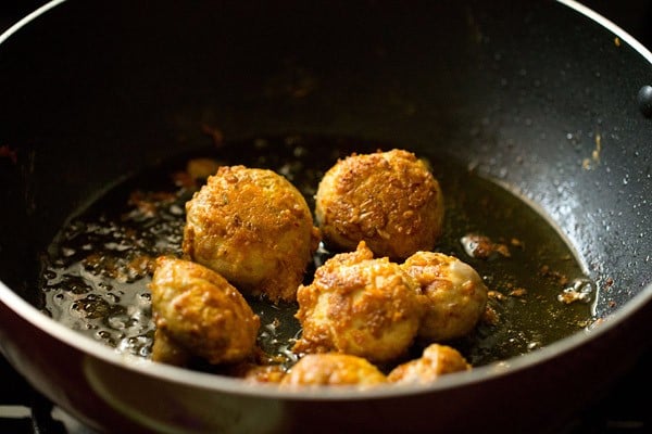 sauteed mushrooms in the pan