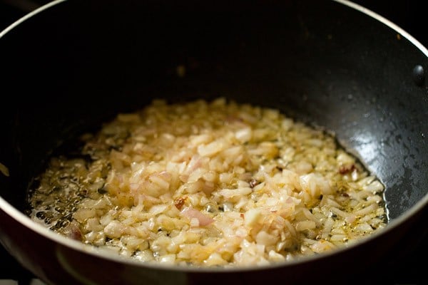 sauteing onions 