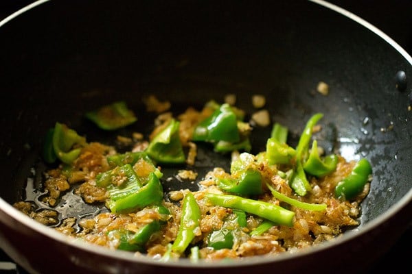 sauteing capsicum