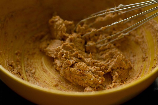 marination mixture in the bowl